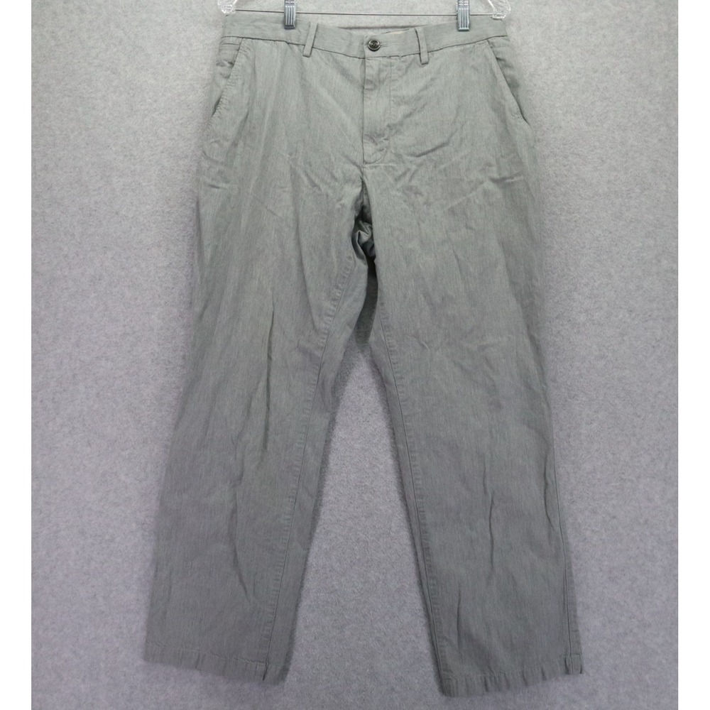 Banana Republic Pants Mens 33x30 Classic Fit Khaki Business Flat‎ Front Gray